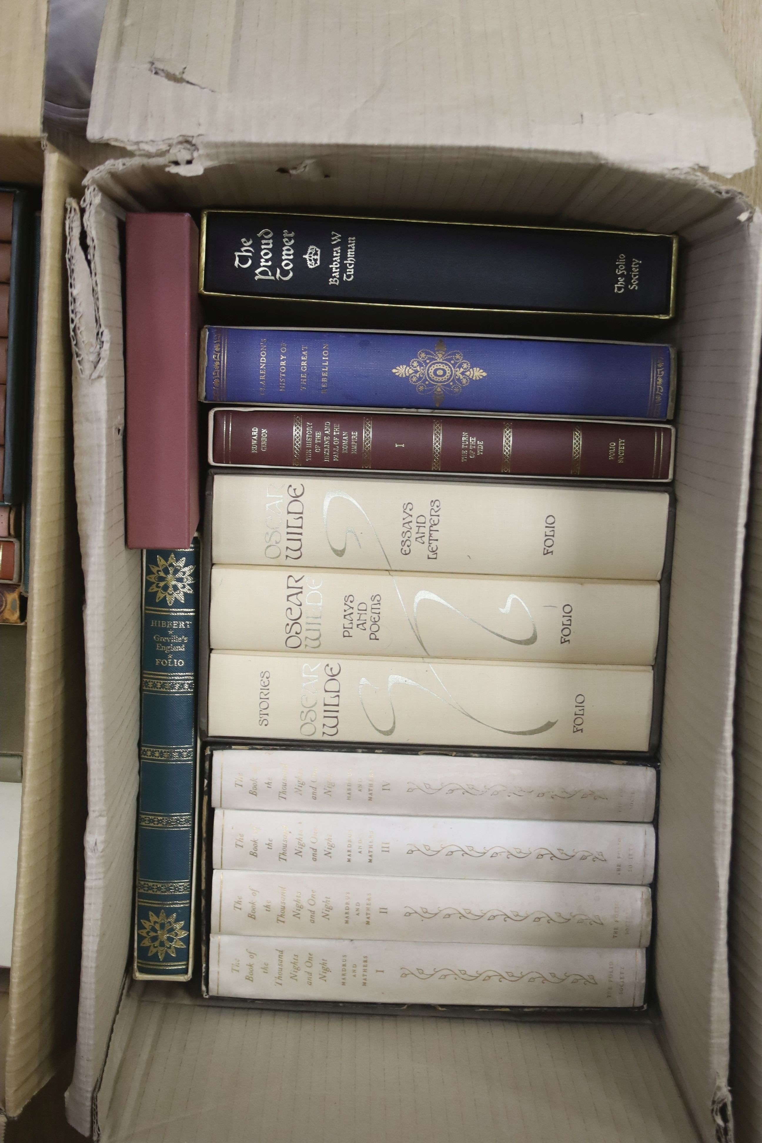 A collection of Folio Society books (in three boxes)